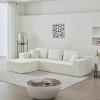 NicBex 104.33 Inch Sponge L-Shaped Sectional Sofa with Chaise Lounge and 2 Throw Pillows for Living Room,Bedroom,Office,No Assembly Require - 3 of 4