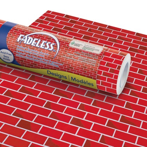 Pacon Fadeless Design Roll, 48 inch x 50', Reclaimed Brick, Red