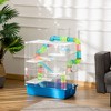 PawHut Extra Large 23" Hamster Cage with Tubes Tunnels Portable Carry Handles, Rat House and Habitats 5-Tier with Wheel Water Bottle Food Dish - 3 of 4
