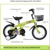 INFURNIC Bicycles 18 Inch Kids Bike with Training Wheels and Adjustable Saddle for Boys and Girls, Green, 46.4"*20.3"*30.8" - 2 of 4