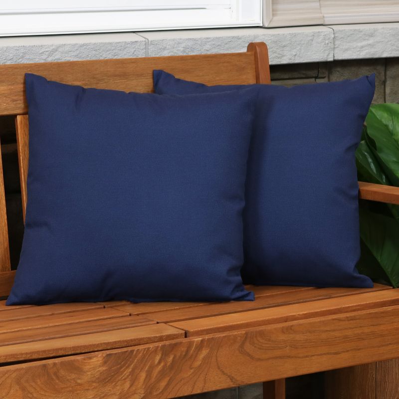 Sunnydaze Indoor/Outdoor Weather-Resistant Polyester Lumbar Decorative Pillow with Zipper Closure - 2pk, 2 of 8