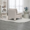 Linen House Hold Cushioned Deep Seat Armless Accent Single Lazy Chair ,Comfy Oversized Leisure Barrel Chairs for Living Room Home - 3 of 4