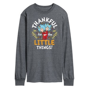 Men's - Dr. Seuss - Thanksgiving Is A Family Thing Long Sleeve Graphic T-Shirt - 1 of 4
