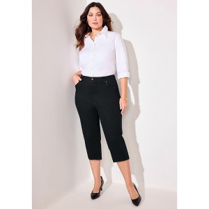 Catherines Right Fit Curvy Jean Capri - 1 of 2