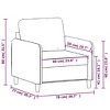 VidaXL Black Velvet Sofa Chair - Modern One-Seater Lounger with Metal Frame, Thick Padding, and Smooth Fabric for Living Room - 4 of 4