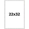 PosterPalooza | Textured White Picture Frame - UV Acrylic, Foam Board Backing, Hanging Hardware - 2 of 4