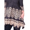 Women's Plus Size 3/4 Sleeve Printed Lucy Tunic Top - White Mark - 3 of 3