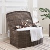 FONTOI Woven Wicker Multi-Use Storage Basket with Handles, Laundry Basket, Laundry Baskets for Towel, Toys, Walnut Brown, 14"*15"*24" - 2 of 4