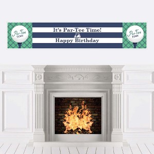 Big Dot of Happiness Par-Tee Time - Golf - Happy Birthday Decorations Party Banner - 1 of 4