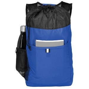 Port Authority Classic Hybrid Backpack with Faux Leather Trim - 1 of 4