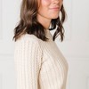 Women's  Organic Peasant Sleeve Cable Sweater, Adult - 2 of 4