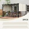 Gulches 2 PCS 4 x 18 Ft Pergola Canopy Replacement - UV Protection Shade Cover, Easy to Install for 10 x 11.8 Ft Pergola, Khaki - 3 of 4