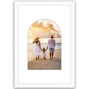 Americanflat Picture Frame with Oval Mat Insert and Shatter-Resistant Glass - Signature Collection - Photo Frame for Wall Display - 1 of 4