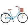 24" & 26" Cruiser Bike Commuter Bike Beach Cruiser with Ergonomic Upright Design, with Basket & Adjustable Seat, Comfort Commuter Bicycle - 2 of 4
