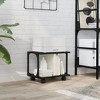 vidaXL Printer Stand 2-Tier Black 16.1"x11"x13.2" Engineered Wood - 3 of 4