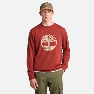 Timberland Men's Northwood Tree Logo Loopback Crew Neck Sweatshirt