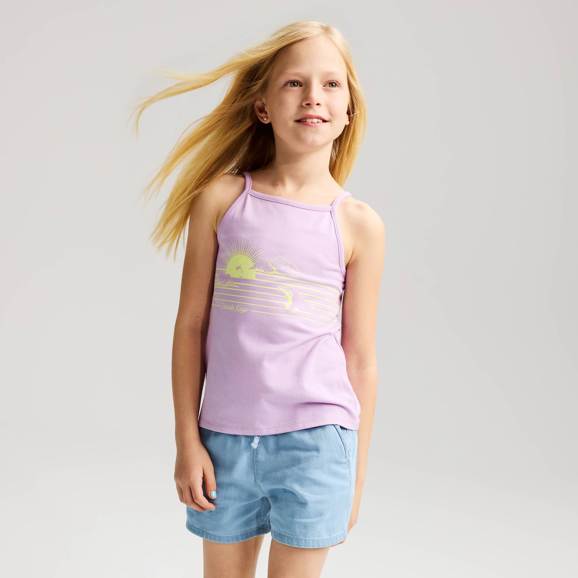 Girls' Fitted Jersey Tank Top - Cat & Jack™ Lilac Purple S