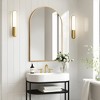 SpassWay Arch Metal Bathroom/Vanity Mirror Decorative Wall Mirror for Living Room Bathroom Bedroom Entryway Black/Gold/Silver - 4 of 4