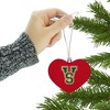 Mississippi Valley State University Secondary Logo Heart Love Wood Christmas Tree Holiday Ornament - 3 of 3