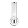 6" LED 1-Light Cecil Tall Cylinder Striped Glass Mid-Century Wall Sconce Chrome - JONATHAN Y: Adjustable, UL Listed, Eco-Friendly - 3 of 4