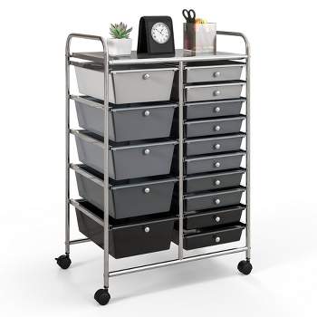 COSTWAY 15 Drawer Rolling Storage Cart, Multipurpose Mobile Storage  Organizer w/Removable Drawers & Metal Frame, Utility Tools Paper Organizer  on Wheels for Home, Office (Multi-color) - Yahoo Shopping