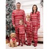 PATPAT Family Christmas Pjs Matching Sets Reindeer and Snowflake Patterned Sleepwear Xmas PJS Set for Family - 2 of 4