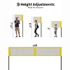 4 Square 14FT Volleyball Net Set, Portable 4-Way Outdoor Game Kit with Adjustable Heights, Ball, Pump, Hammer & Carry Bag - 4 of 4
