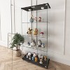 Display Cabinet with LED lights, Tempered Glass Antique Storage Cabinet Bookshelf for Living Room and Bedrooms -ModernLuxe - 3 of 4
