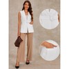 Allegra K Women's Fashion Button Up Belt V Neck Sleeveless Suit Vest - 2 of 4