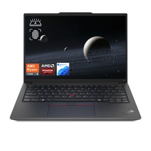 Lenovo ThinkPad E14 Gen 6 14" FHD+ Laptop, Ryzen 5 7535U, Radeon Graphics, 16GB DDR5, 512GB SSD, Wi-Fi 6, Windows 11 Pro, Black - 1 of 4