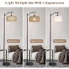 GDFStudio Natalya Farmhouse Arc Floor Lamp with 3 Color Temperature LED and Double Drum Shade - 3 of 4
