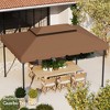 Outsunny Gazebo Replacement Canopy, Double Roof Gazebo Top Cover - 2 of 4