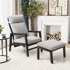 Crestlive Products Reclining Patio Chair with Ottoman, Patio Aluminum Reclining Chair with Cushion, Outdoor Conversation Set, All Weather Furniture - 2 of 4