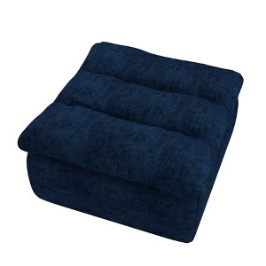 Vynxaria Bean Bag Seats - Ocean Blue Floor Lounger, Armless Backless Sofa Chair for Living Room & Bedroom (Modern Casual Style) - 1 of 4