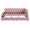 YOOCOZZ  Full Size Upholstered daybed with 2 Storage Drawers - Pink - 3 of 4
