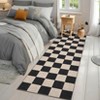 Area Rug Checkered Rug Neutral Bedroom Rug Washable Geometric Rugs for Living Room Classroom Office Stain Resistant Farmhouse Floor Cover - 4 of 4