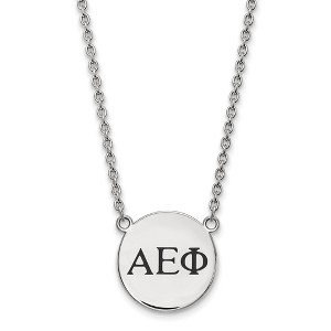 Black Bow Jewelry Sterling Silver Alpha Epsilon Phi Greek Life Necklace 18 Inch - 1 of 4