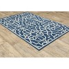 Oriental Weavers Meridian 2205B Navy/ Ivory Indoor/Outdoor Area Rug - 2'3" x 7'6" - 3 of 4