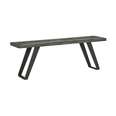 Alvara Court II Counter Height Dining Bench Charcoal Brown - Treasure Trove Accents