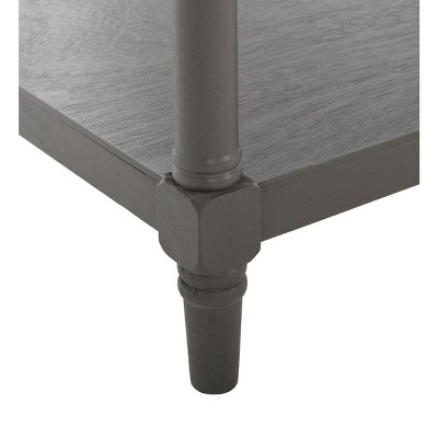 Transitional Gray Pine Wood 5-Tier Spindle Bookcase