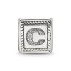 Black Bow Jewelry Triangle Block, Letter C Sterling Silver Bead Charm - 3 of 4