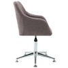 vidaXL Swivel Dining Chair Kitchen Chair Office Chair Dining Chair Living Room Home Taupe Fabric - 3 of 4
