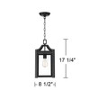Franklin Iron Works Rockford Rustic Outdoor Hanging Light Black Iron 17" Clear Beveled Glass for Post Exterior Barn Deck House Porch Yard Patio Home - 4 of 4