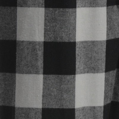 buffalo plaid - grey black 100% cotton flannel