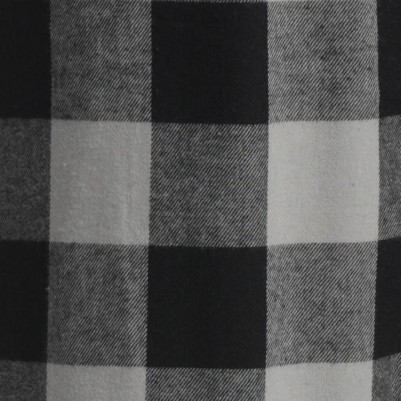 buffalo plaid - grey black 100% cotton flannel