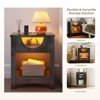 Bestier Nightstands Set of 2 with Charging Station, Modern LED End Table Bedside Table with Drawer for Bedroom & Living Room - 4 of 4
