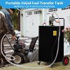 Coucheta Heavy-Duty Fuel Caddy Transfer Tank with Manual Pump, Mobile Gas & Diesel Storage on 4 All-Terrain Wheels, Durable and Portable - 4 of 4