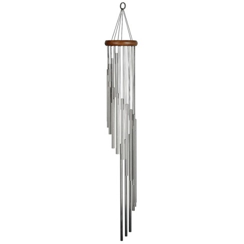 Woodstock Wind Chimes For Outside, Garden Décor, Outdoor & Patio Décor, Habitats Rainfall, Silver Wind Chimes - image 1 of 4