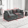 Sapphtopaz Modern Cloud Sofa Couches for Living Room with 2 Layer Upholstered Comfy Sofa with Chenille Fabric for Living Room,Apartment - 3 of 4