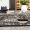 Washable Modern Abstract Plaid Rug, Low Pile Soft Non-Slip Floor Carpet for Living Room Bedroom Dining Office Nursery - 2 of 4